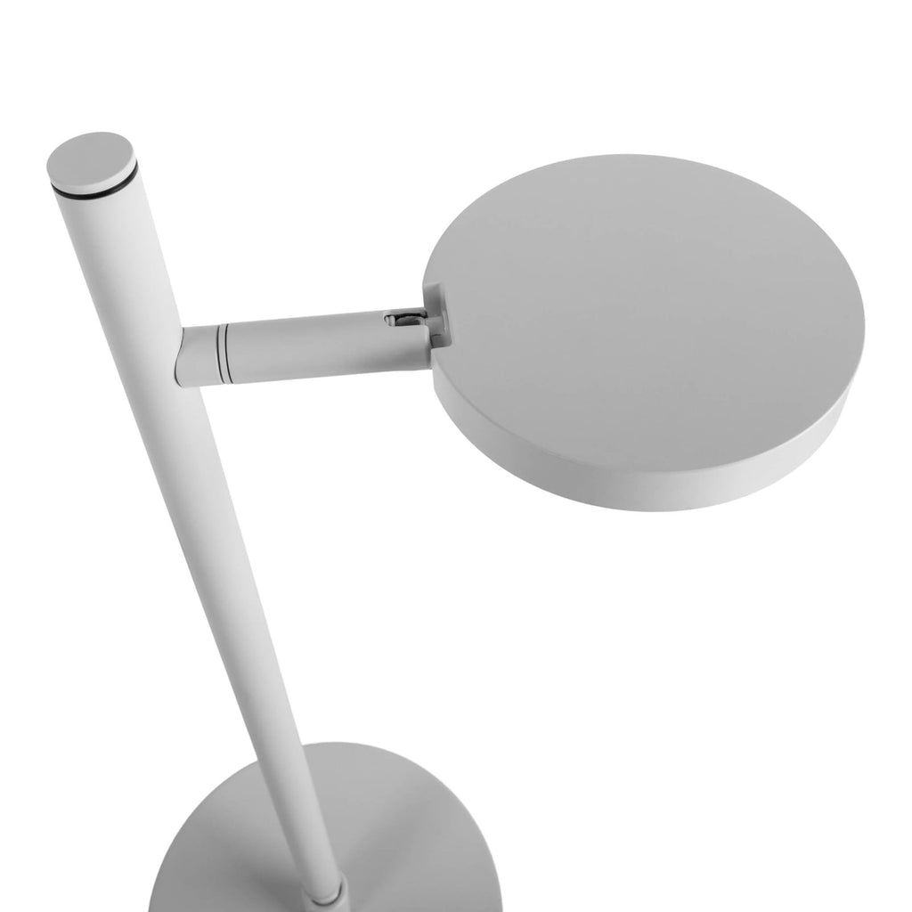 LED oppladbar bordlampe Lupa hvit metall dimbar 45 cm justerbart lampehode