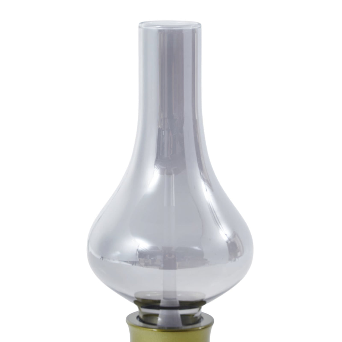 LED oppladbar bordlampe Maxentius dimbar grønn glass nærbilde