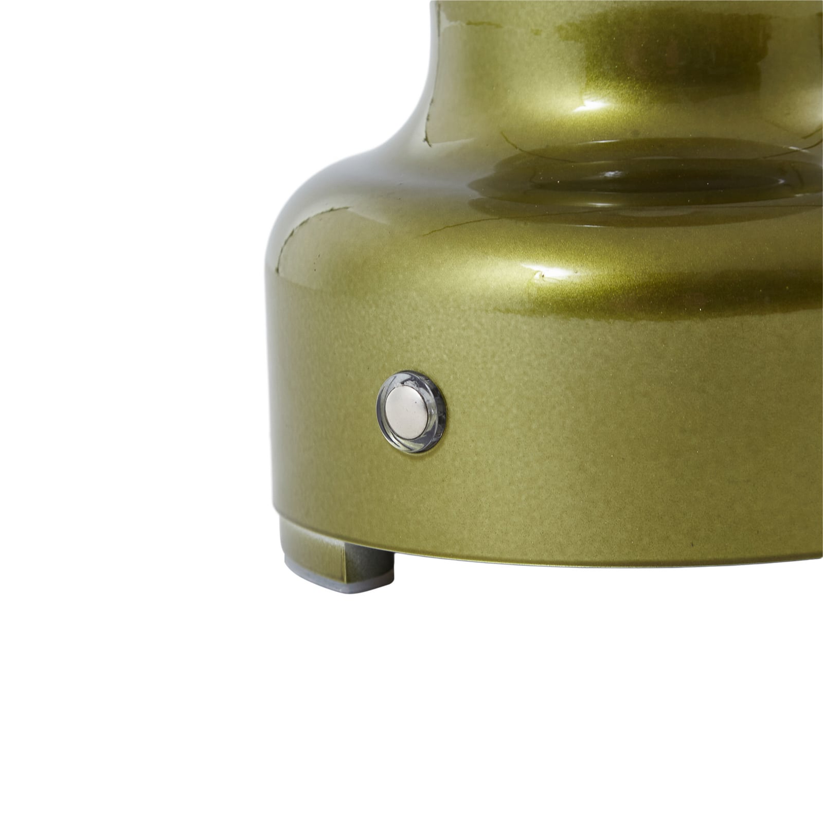 LED oppladbar bordlampe Maxentius dimbar grønn glass touchkontroll
