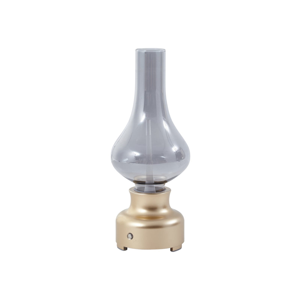 LED oppladbar bordlampe Maxentius glass gull dimbar montert i rom