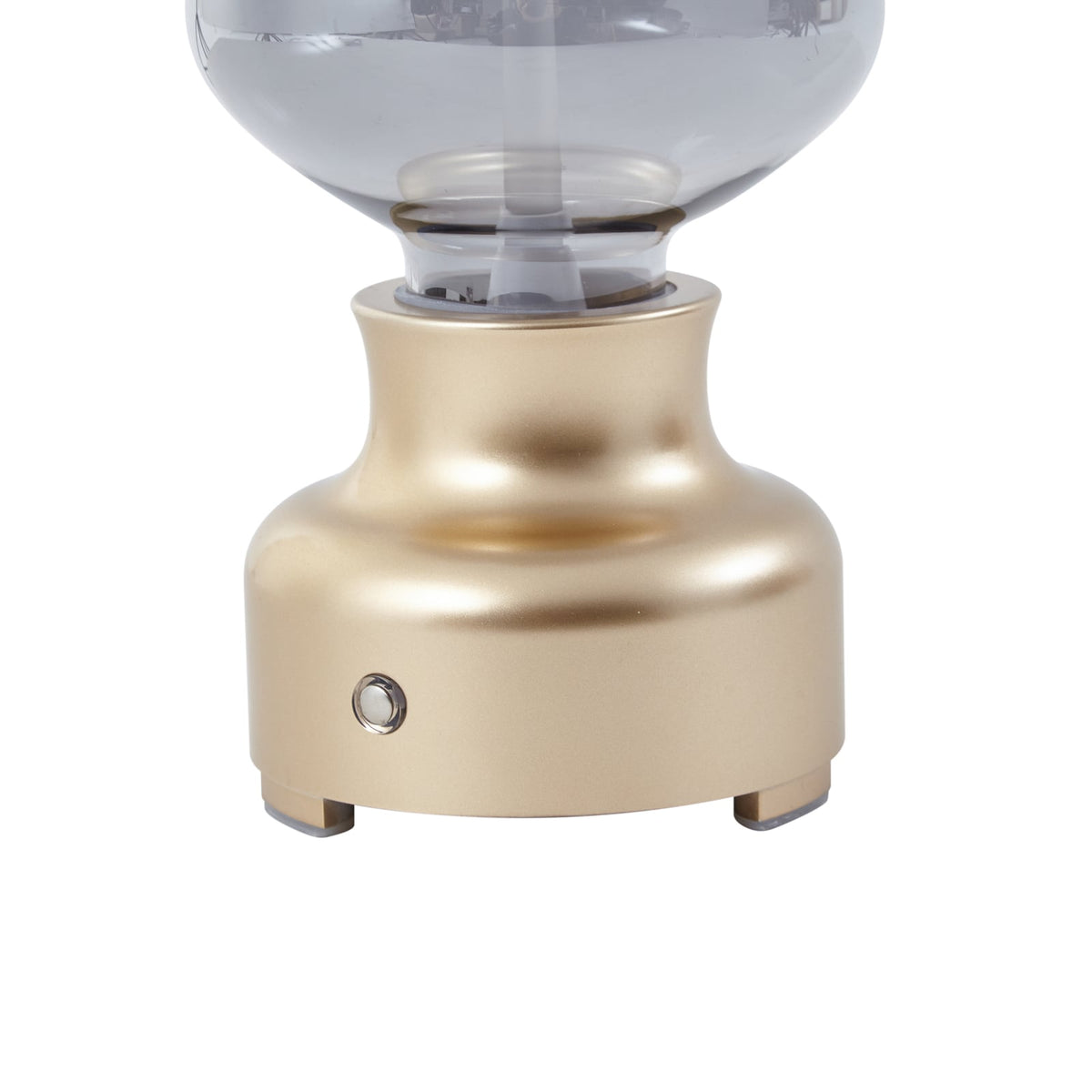 LED oppladbar bordlampe Maxentius glass gull dimbar dimming funksjon