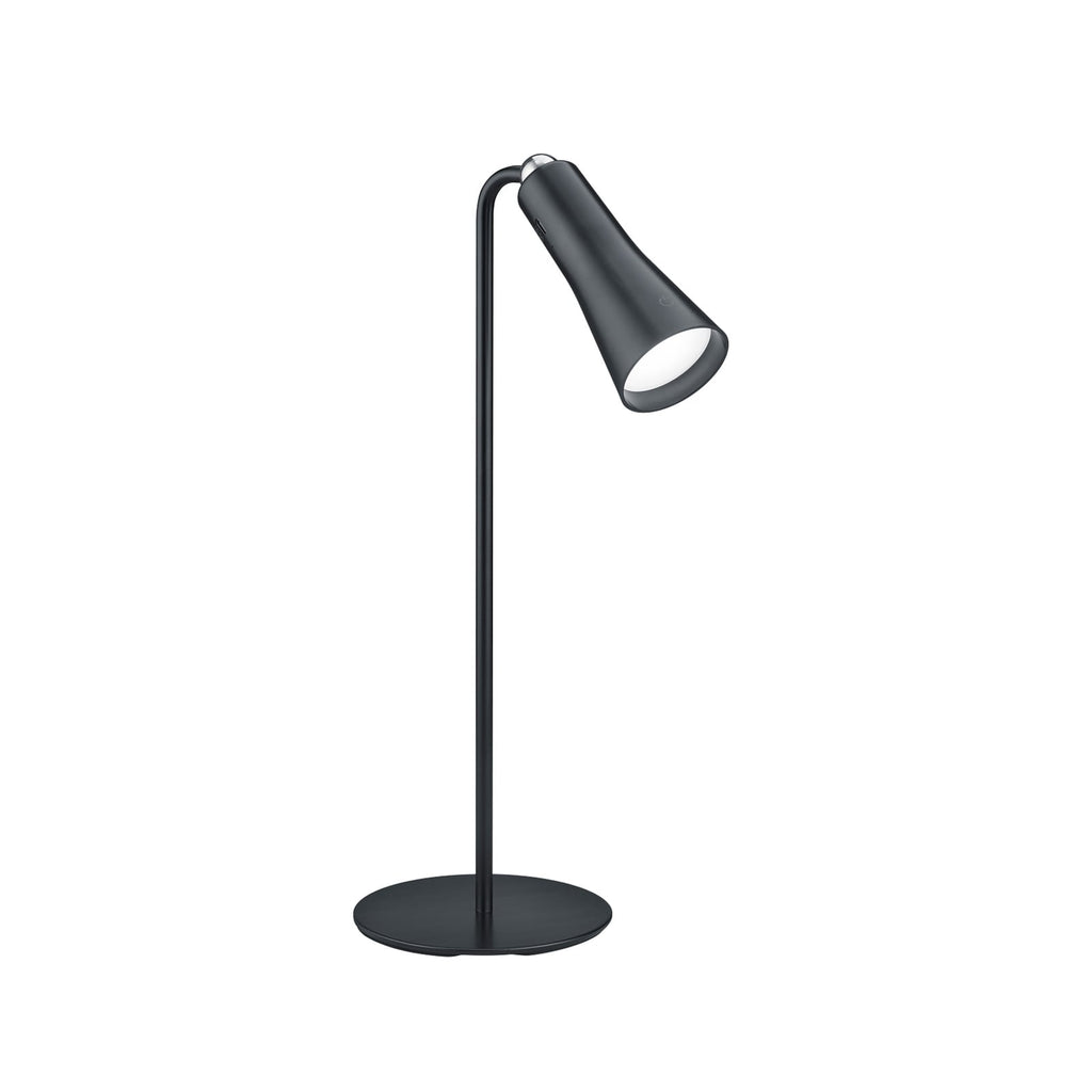 Detaljbilde av LED oppladbar bordlampe Maxi svart metall dimbar
