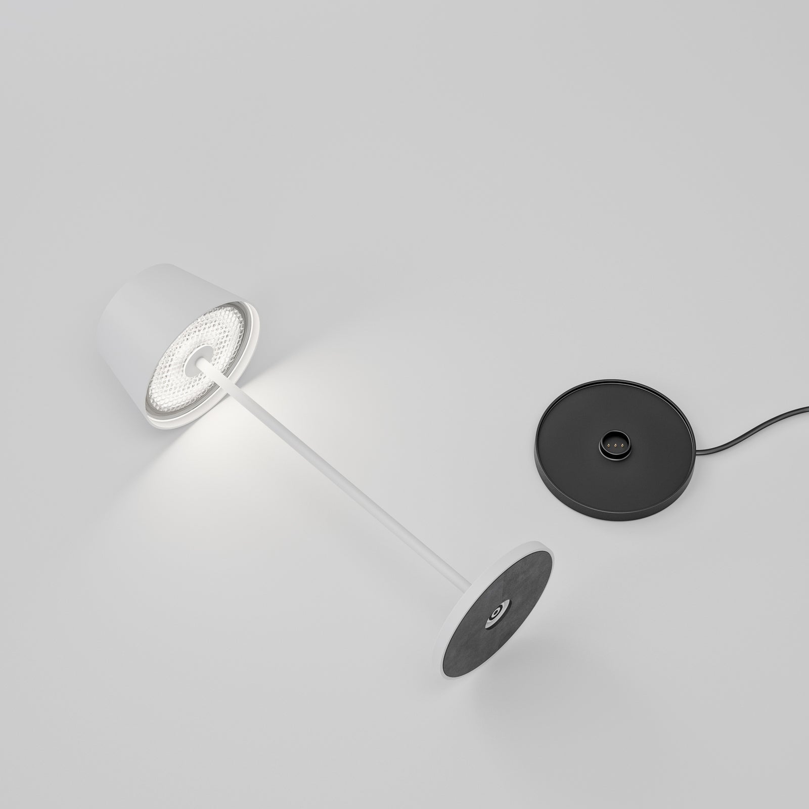 LED oppladbar bordlampe Modi hvit 36 cm CCT IP65 USB-kabel for lading
