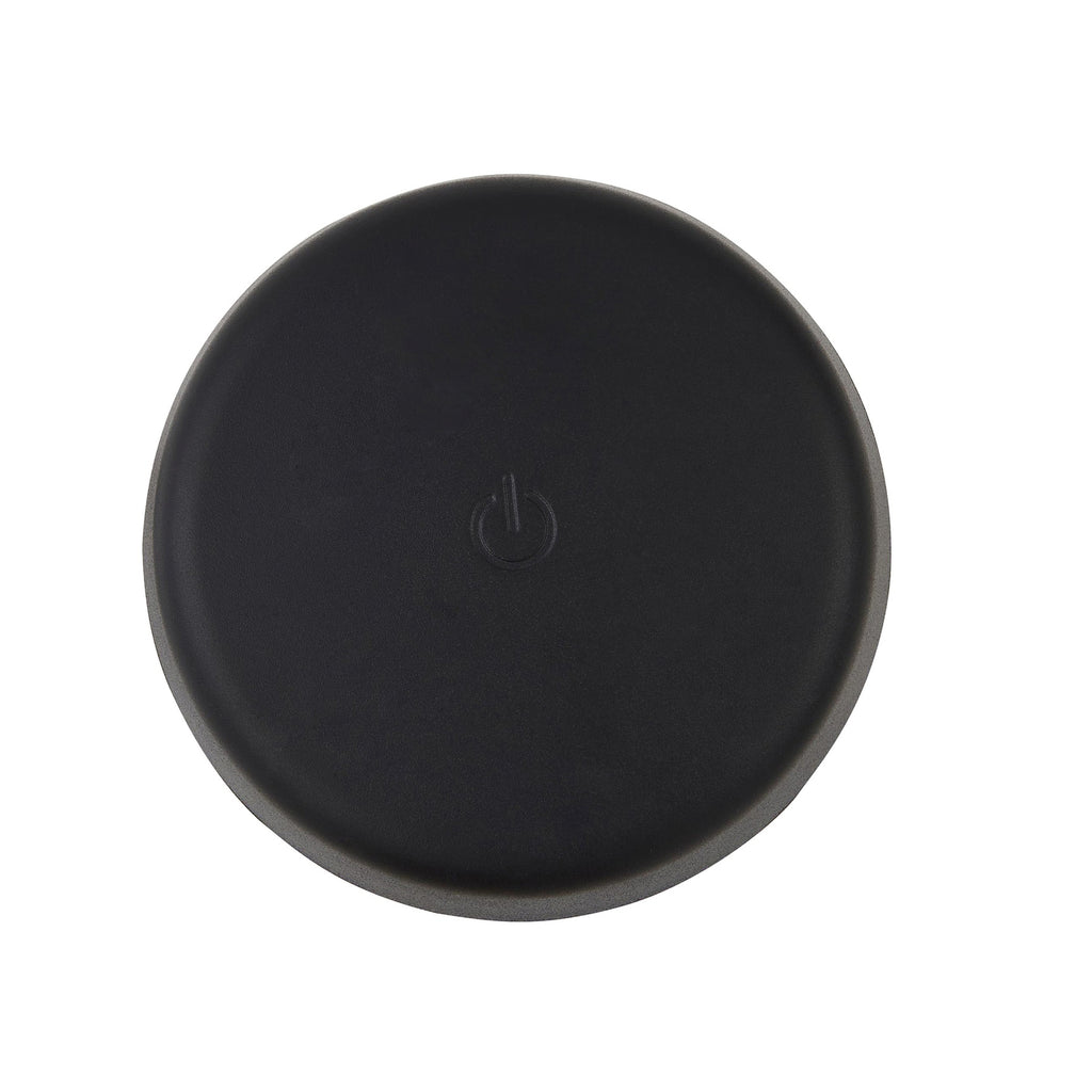 LED oppladbar bordlampe Nalani dimbar svart IP44 H10 cm på bord