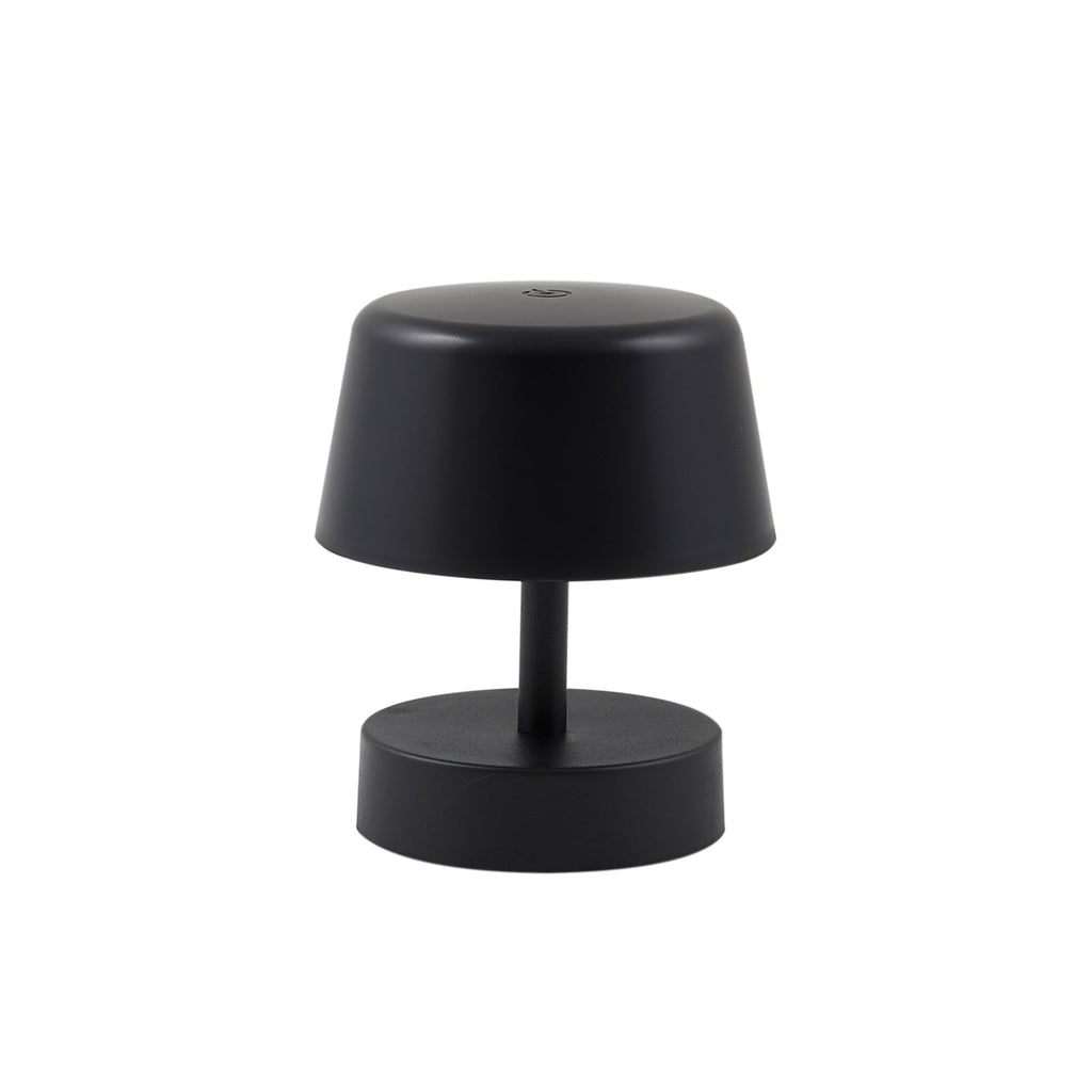 LED oppladbar bordlampe Nalani svart dimbar IP44 montert utendørs