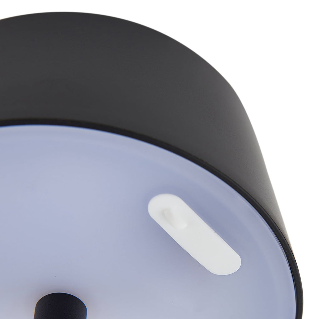 LED oppladbar bordlampe Nalani svart dimbar IP44 med USB-C kabel