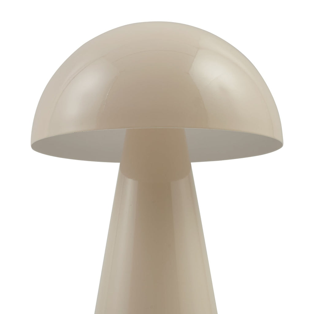 LED oppladbar bordlampe Nevijo dimbar beige USB-kabel tilkobling