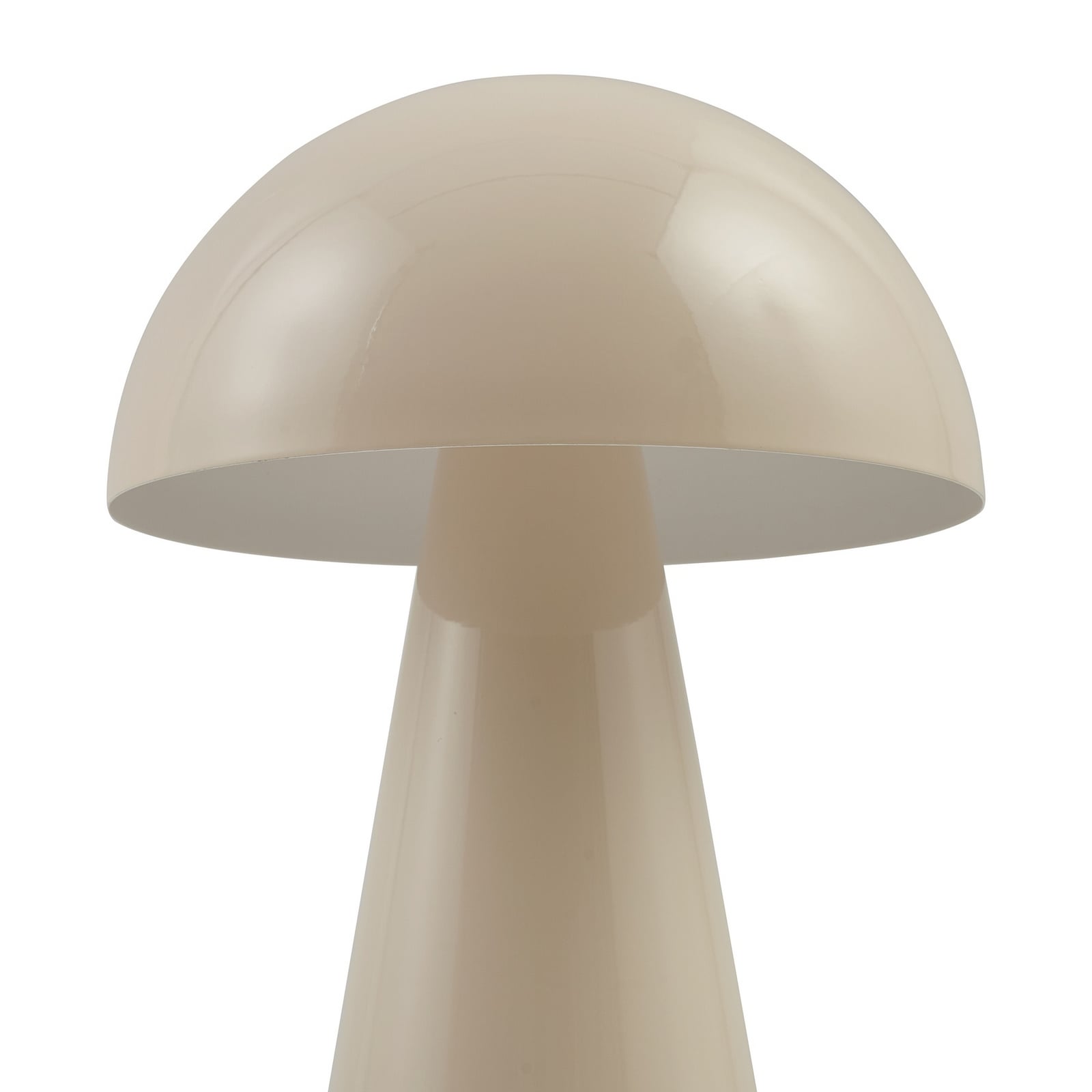 LED oppladbar bordlampe Nevijo dimbar beige USB-kabel tilkobling