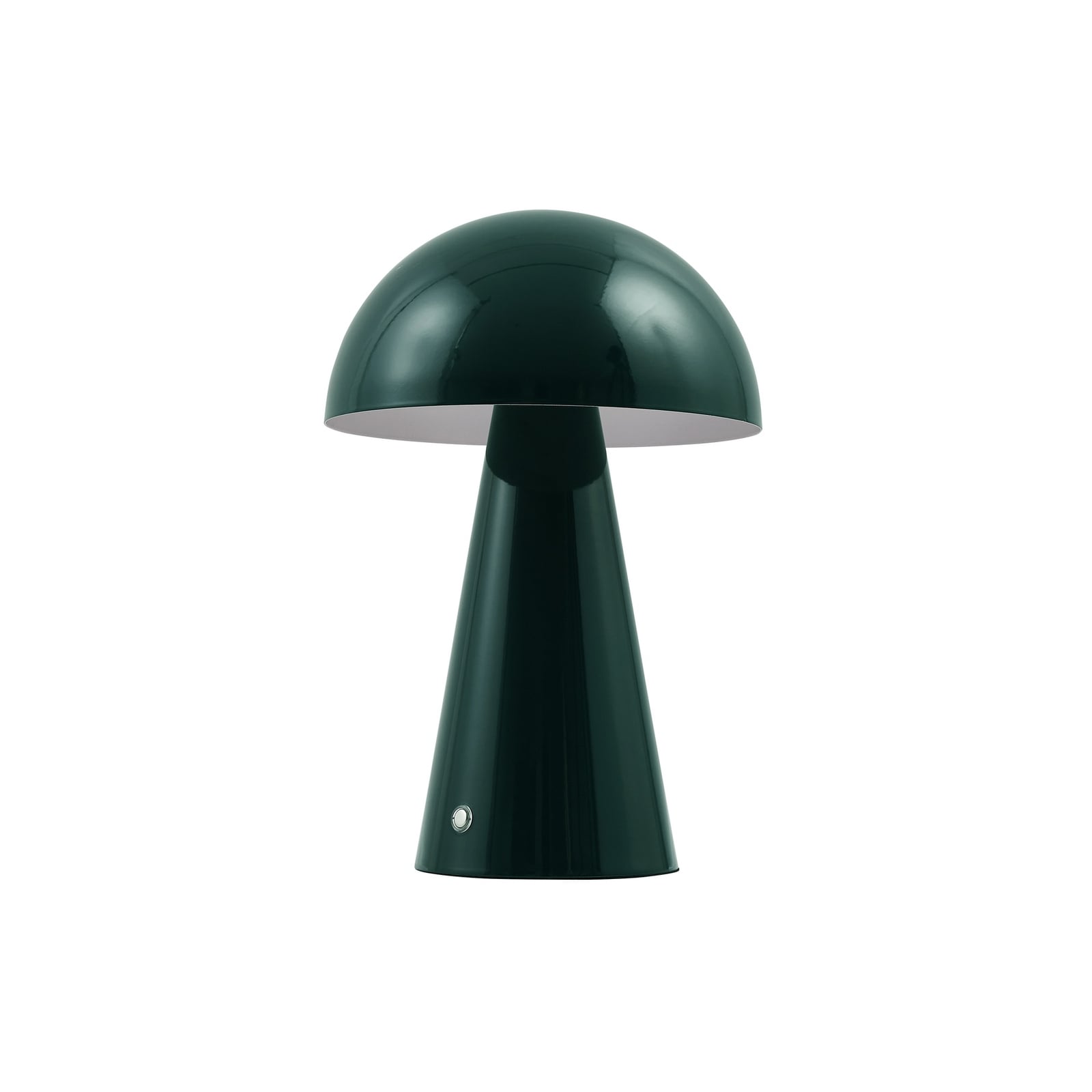 LED oppladbar bordlampe Nevijo dimbar grønn montert i stue