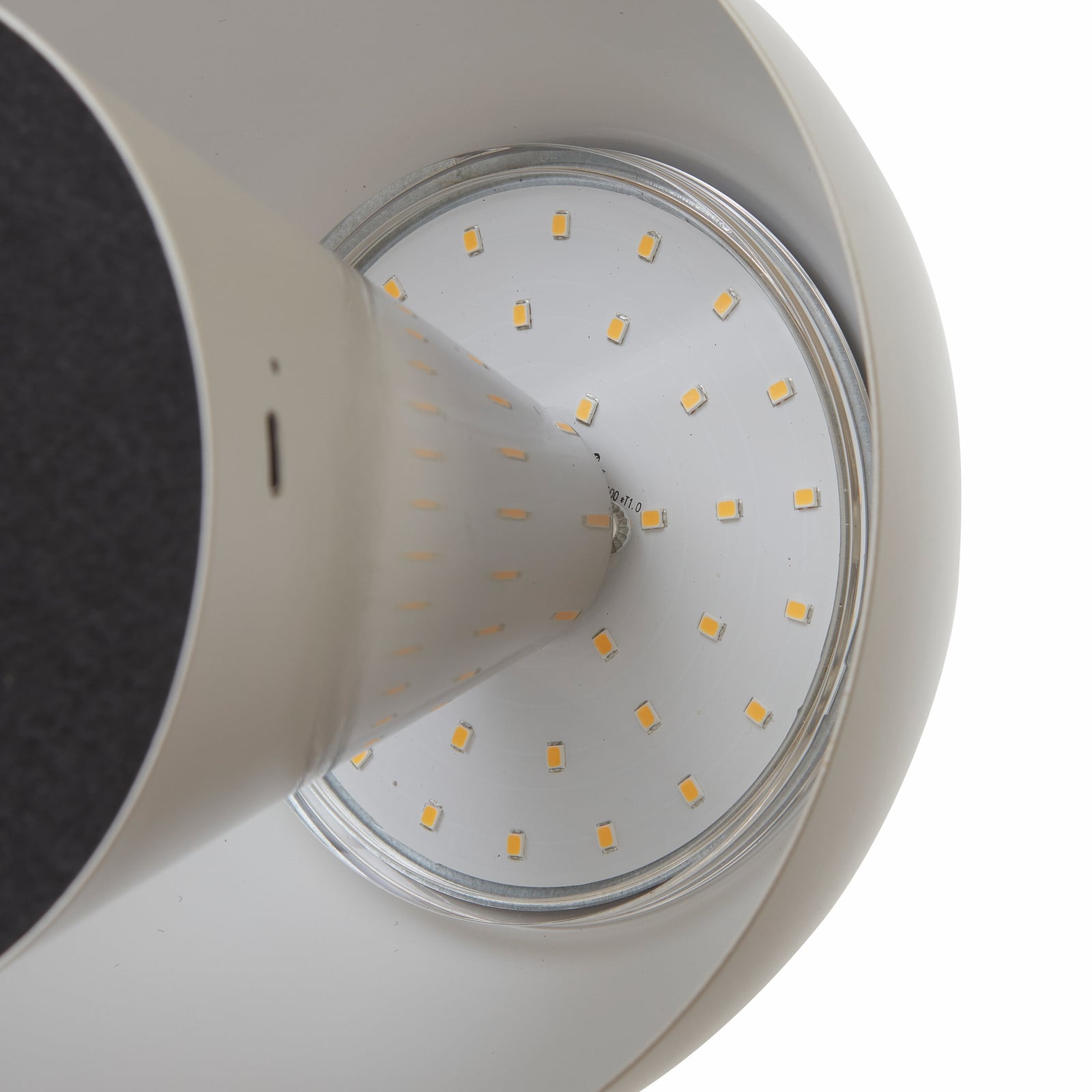 LED oppladbar bordlampe Nevijo grå profilbilde side