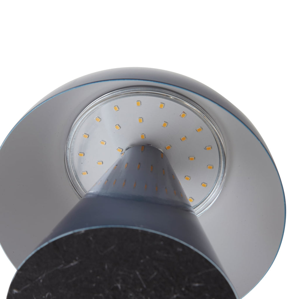 LED oppladbar bordlampe Nevijo mørkeblå fra siden