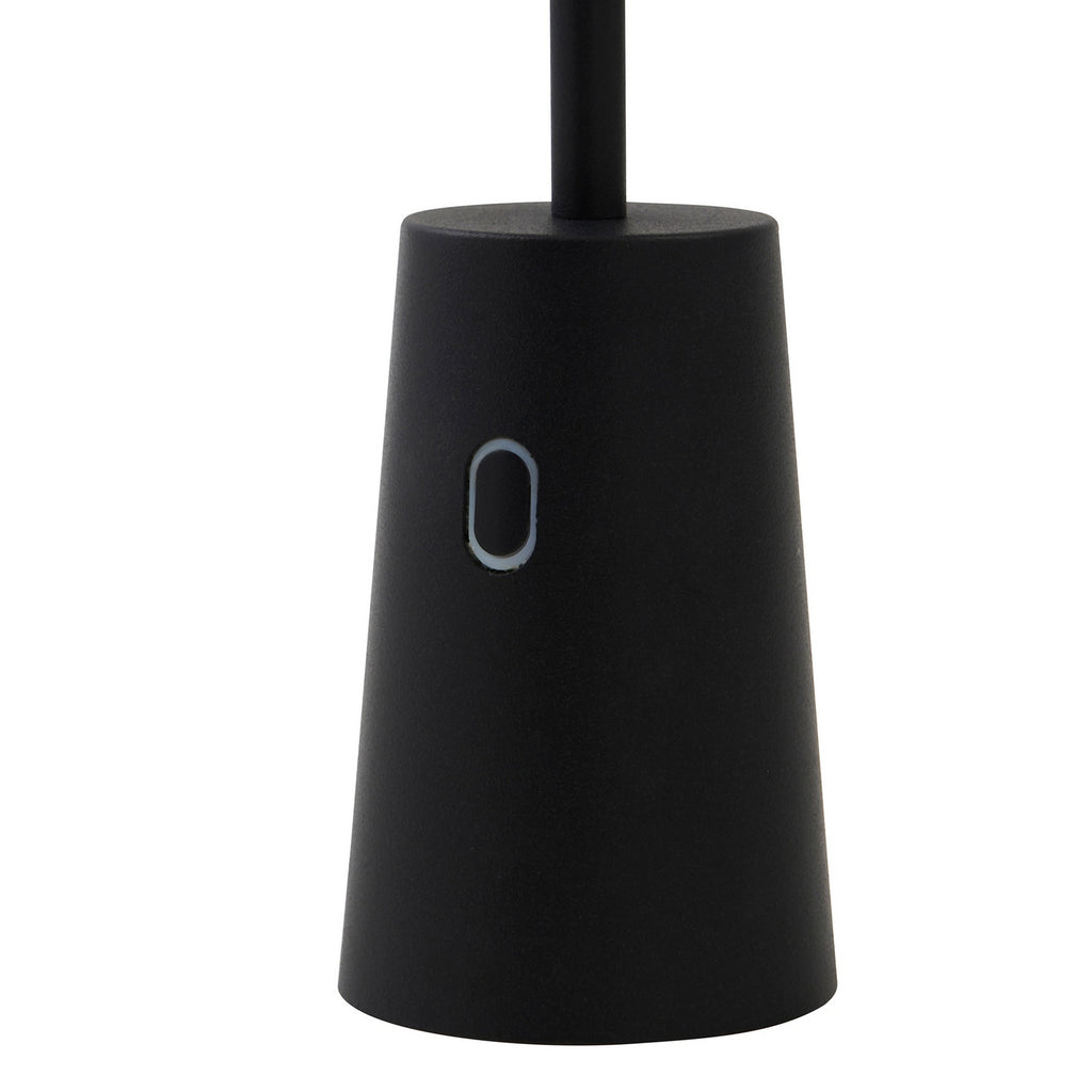 LED oppladbar bordlampe Noelani dimbar svart H30 cm lys på