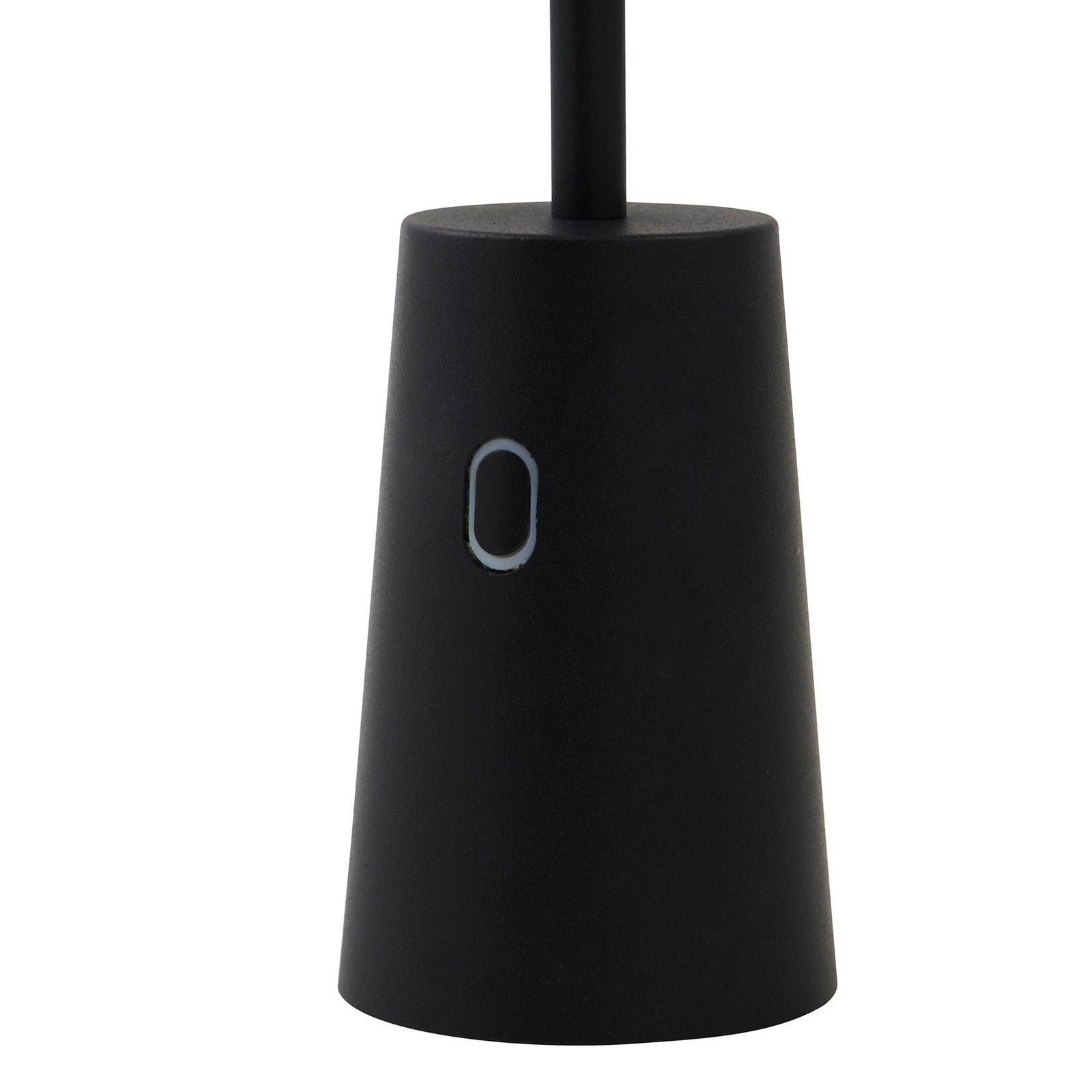LED oppladbar bordlampe Noelani dimbar svart H30 cm lys på