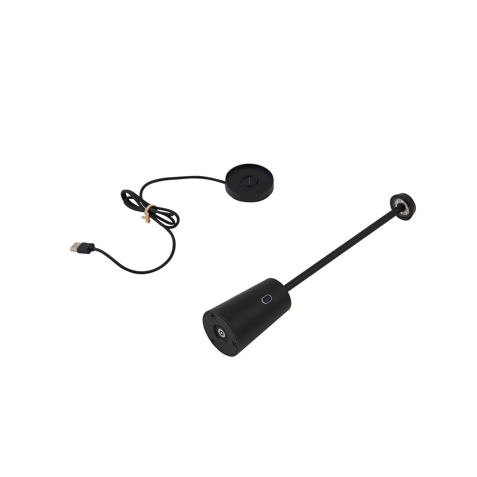 LED oppladbar bordlampe Noelani dimbar svart H30 cm bruk på utebord
