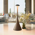 LED oppladbar bordlampe Nudrop dimbar grafitt IP54 forfra