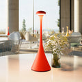 LED oppladbar bordlampe Nudrop dimbar rød IP54 forfra