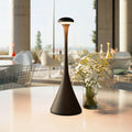 LED oppladbar bordlampe Nudrop dimbar svart IP54 forfra
