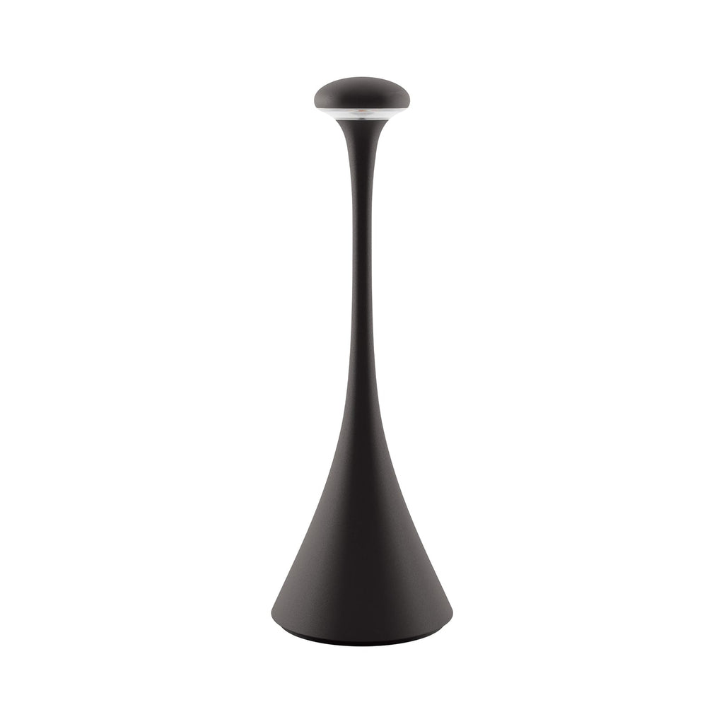 LED oppladbar bordlampe Nudrop dimbar svart IP54 detalj