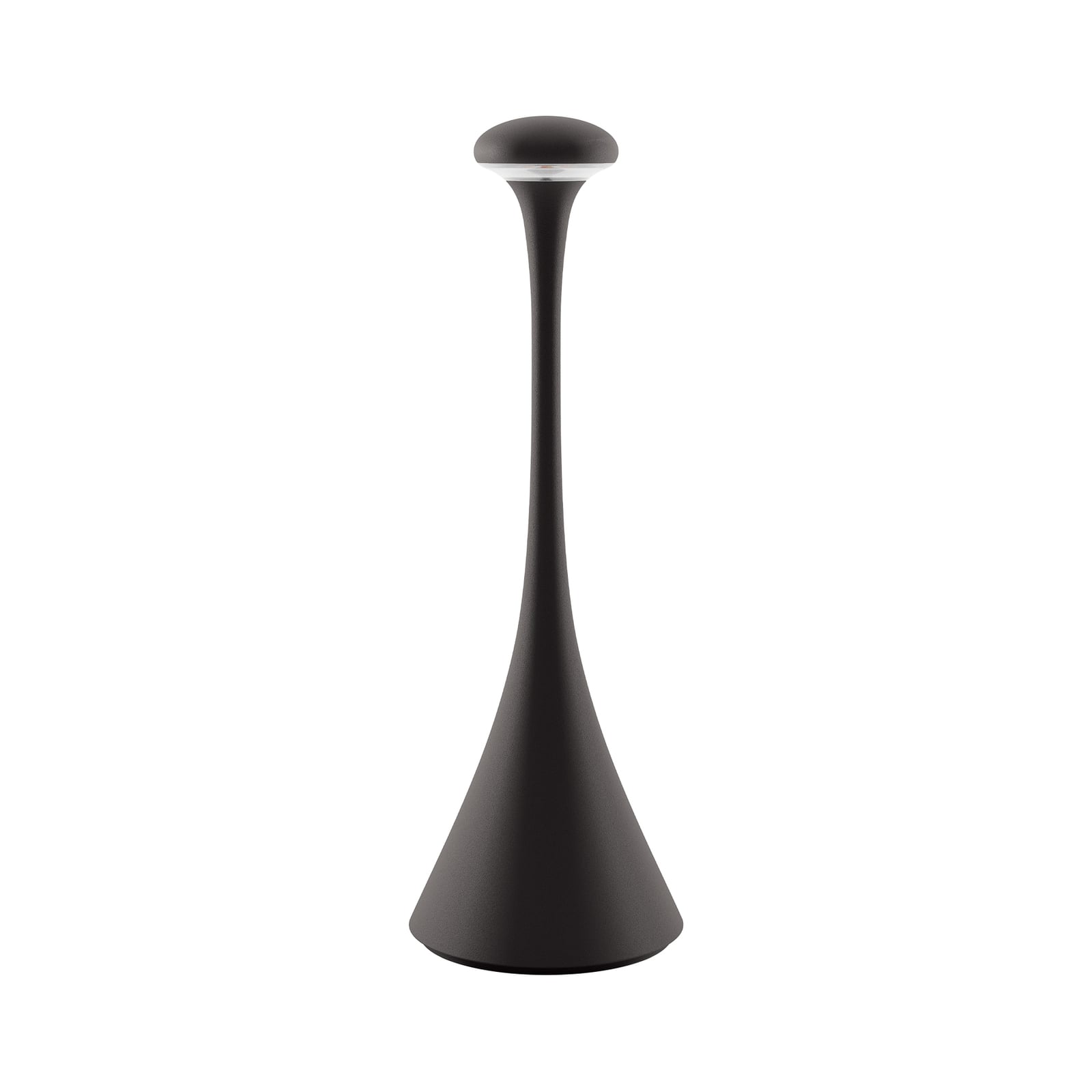 LED oppladbar bordlampe Nudrop dimbar svart IP54 detalj