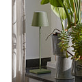 LED oppladbar bordlampe Nuindie dimbar grønn IP54 - Sigor forfra