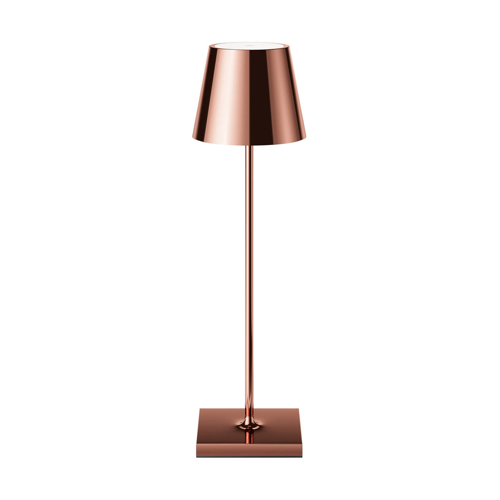 LED oppladbar bordlampe Nuindie dimbar kobber IP54 bakside