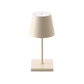 LED oppladbar bordlampe Nuindie mini dimbar beige IP54 - Sigor forfra