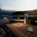 LED oppladbar bordlampe Nuindie pocket grafitt IP54 dimbar forfra