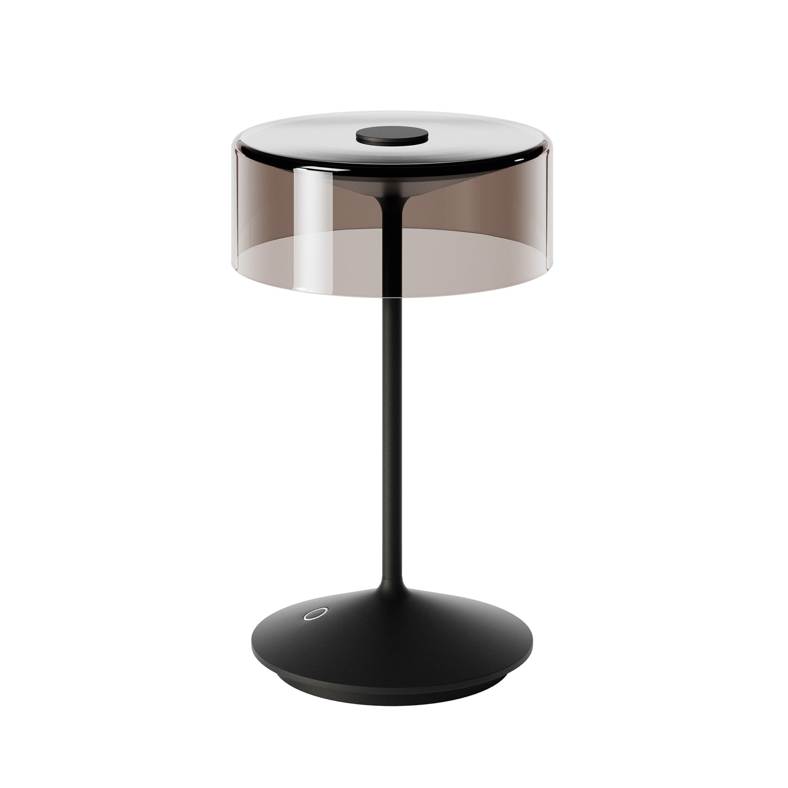 LED oppladbar bordlampe Numotion glass dimbar IP54 - Sigor detalj av glass