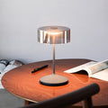 LED oppladbar bordlampe Numotion grafitt glass dimbar IP54 forfra