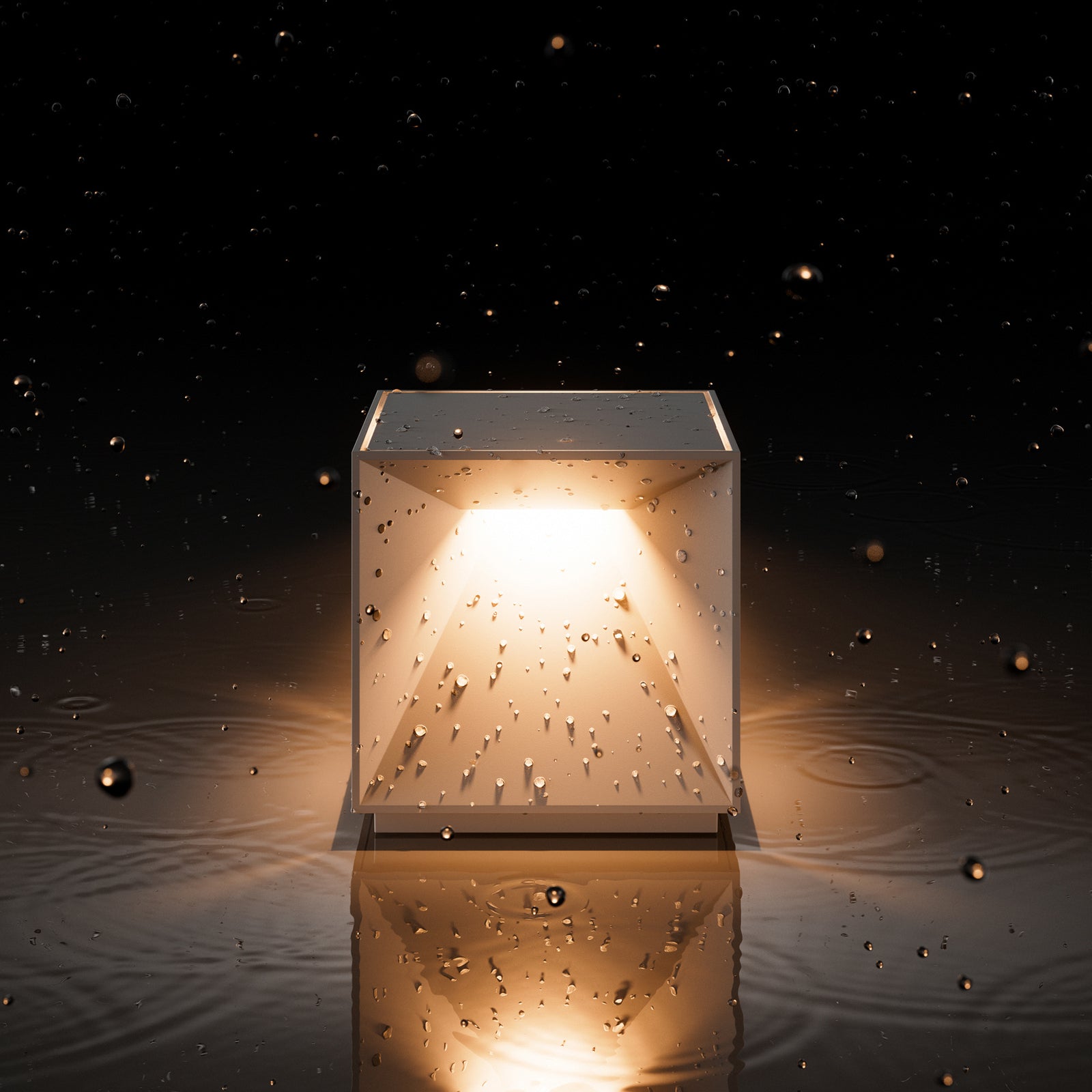 LED oppladbar bordlampe Nutalis dimbar svart IP54 10 cm montert på bord