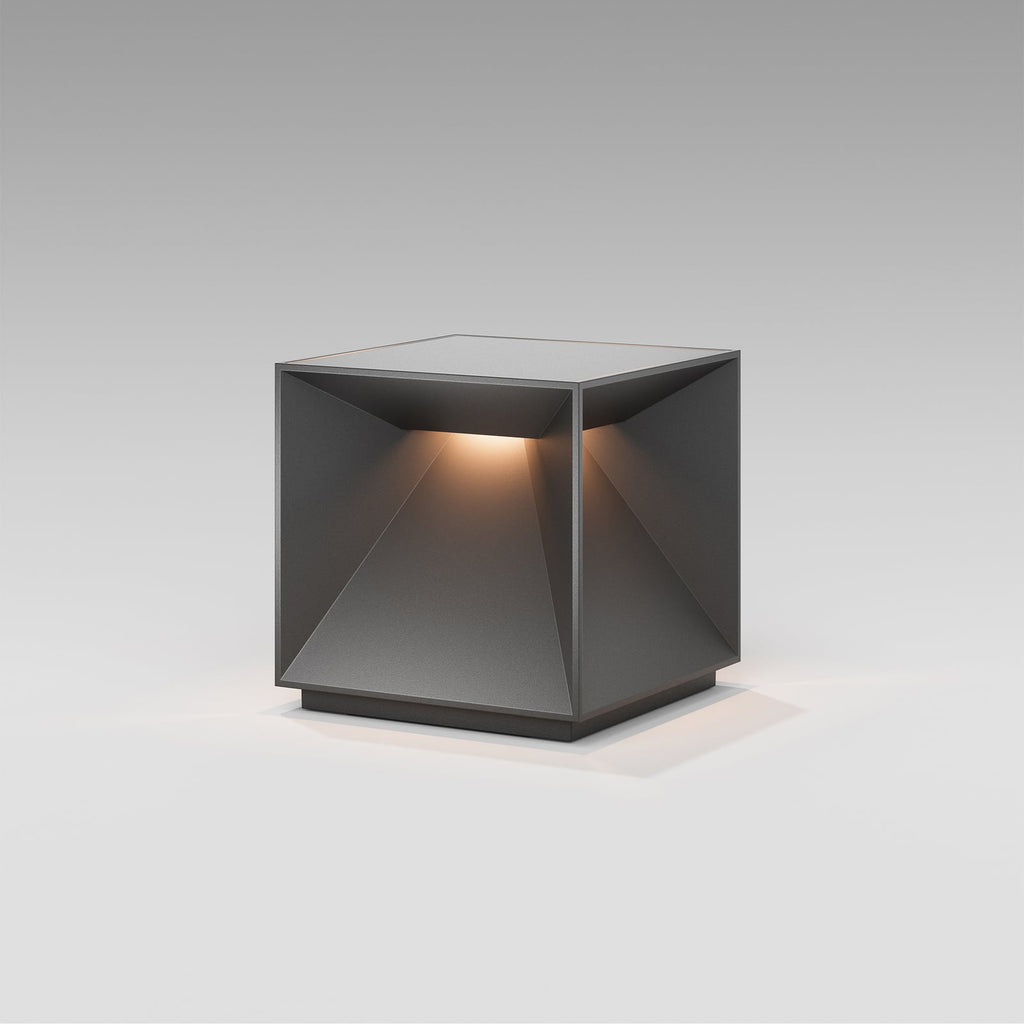 LED oppladbar bordlampe Nutalis grafitt dimbar IP54 montert på bord