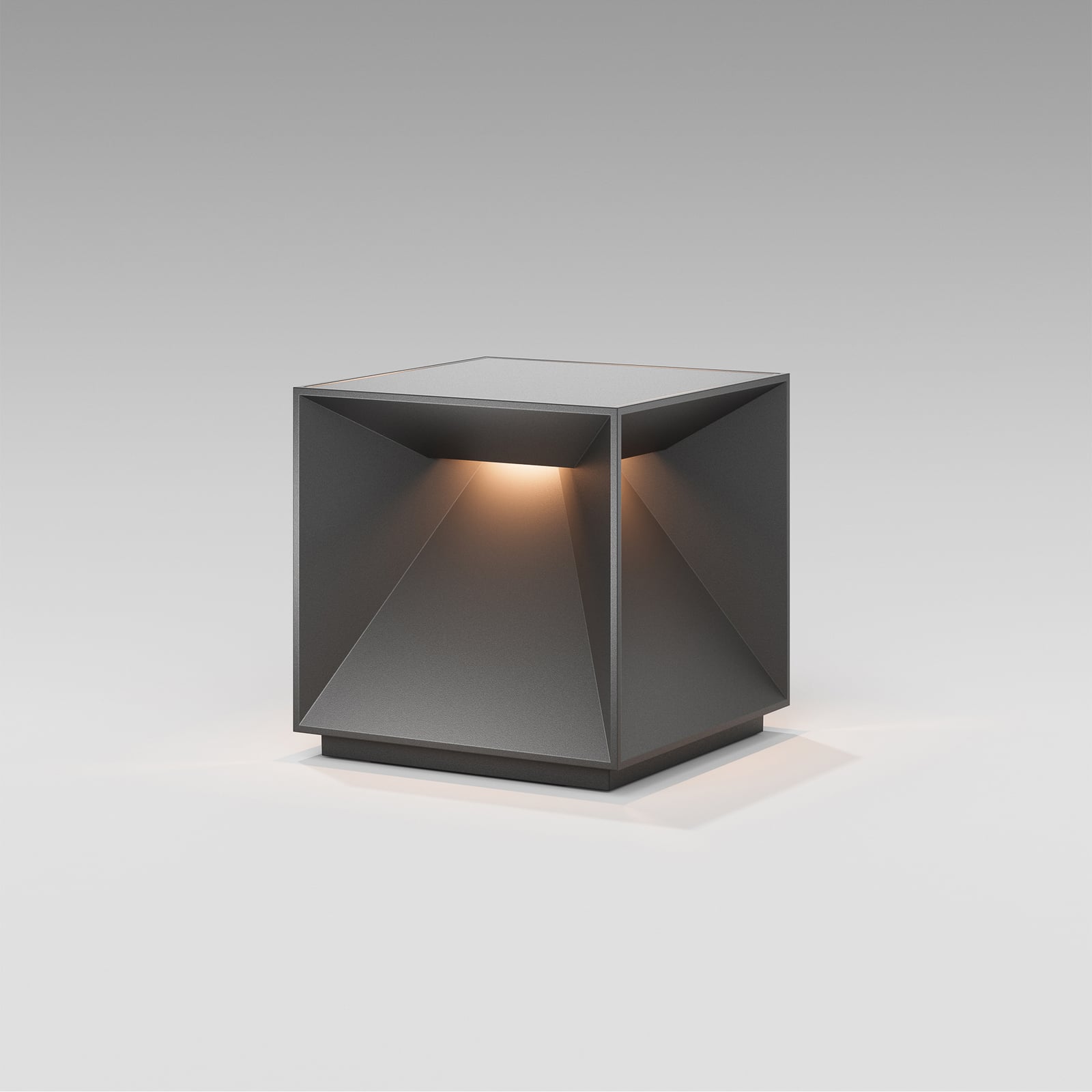 LED oppladbar bordlampe Nutalis grafitt dimbar IP54 montert på bord