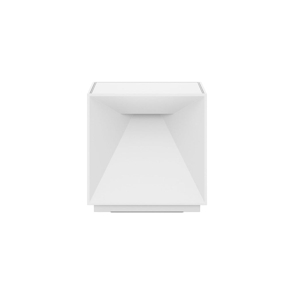 LED oppladbar bordlampe Nutalis hvit IP54 dimbar 10x10 cm bakside