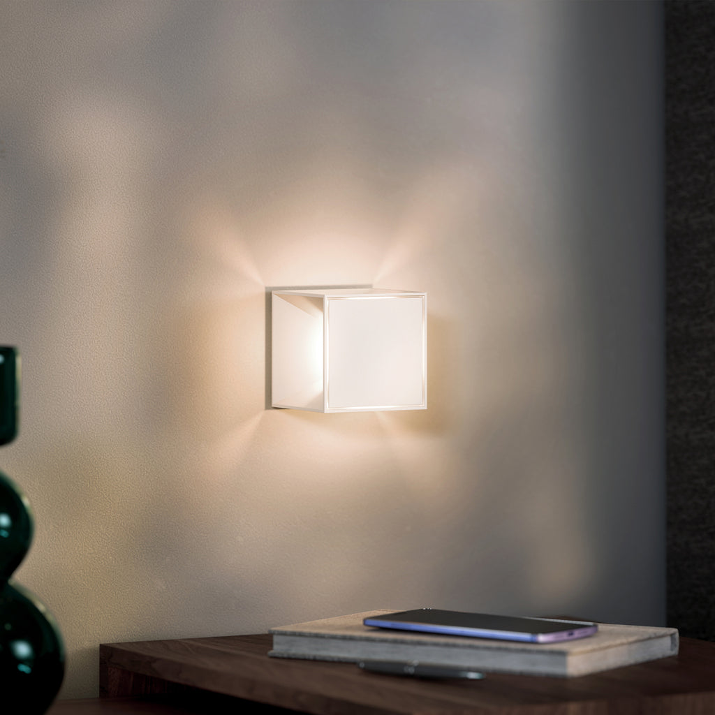 LED oppladbar bordlampe Nutalis mini hvit IP54 dimbar bakside