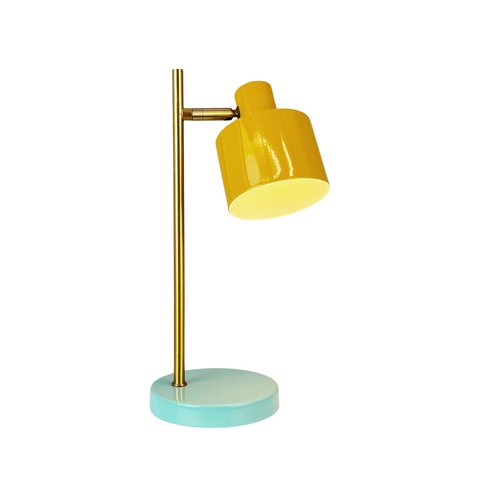 LED oppladbar bordlampe Ocean Mini curry/turkis dimbar detalj