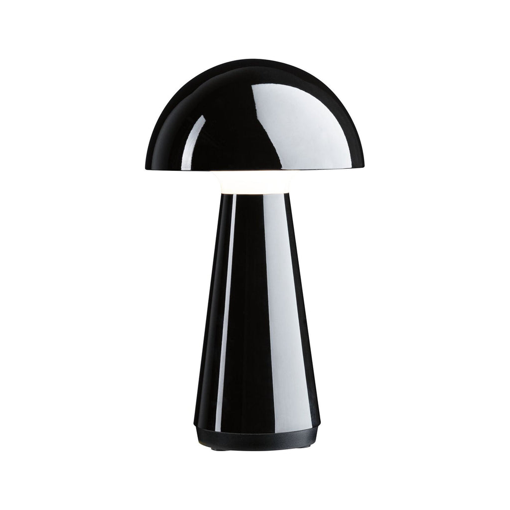 LED oppladbar bordlampe Onzo svart plast dimbar IP44 nærbilde av touch-dimmer