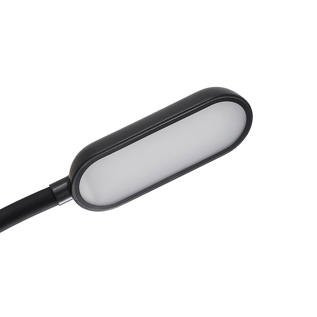 LED oppladbar bordlampe Opira svart dimbar USB 51 cm detalj av USB-kabel