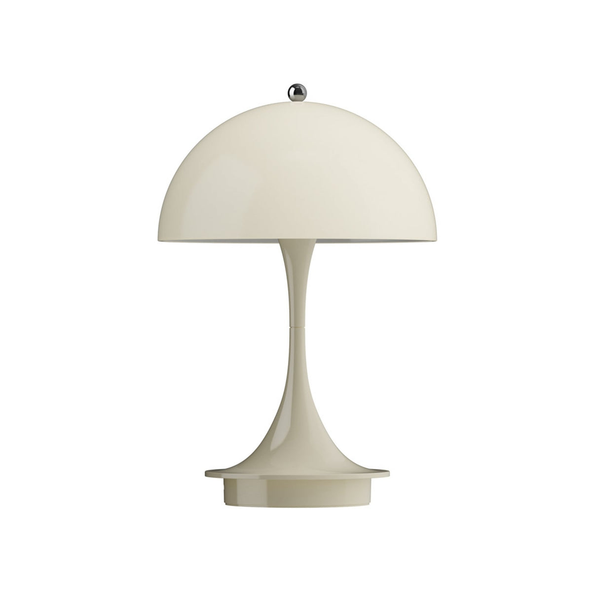 LED oppladbar bordlampe Panthella Portable 160 V3 beige med USB-ladekabel
