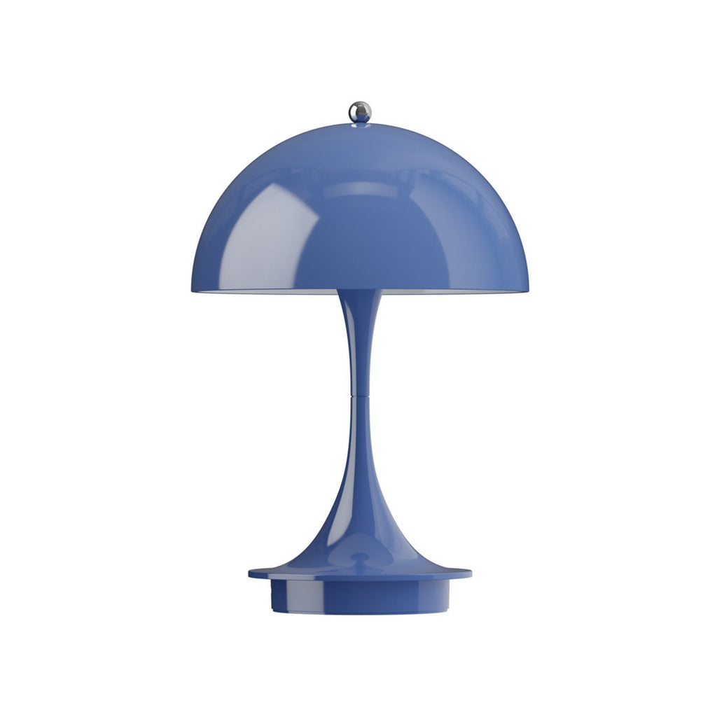 LED oppladbar bordlampe Panthella Portable 160 V3 blå IP44 med USB ladekabel