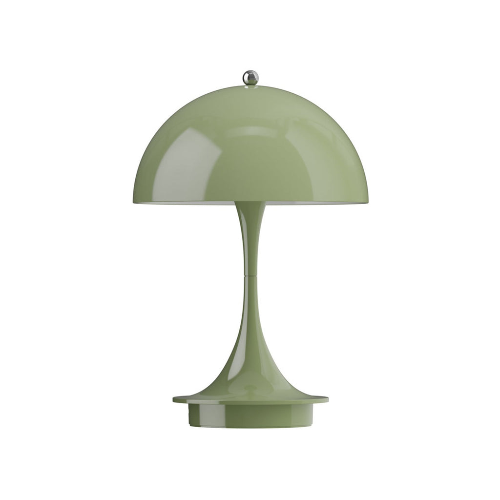LED oppladbar bordlampe Panthella Portable 160 V3 grønn bakside
