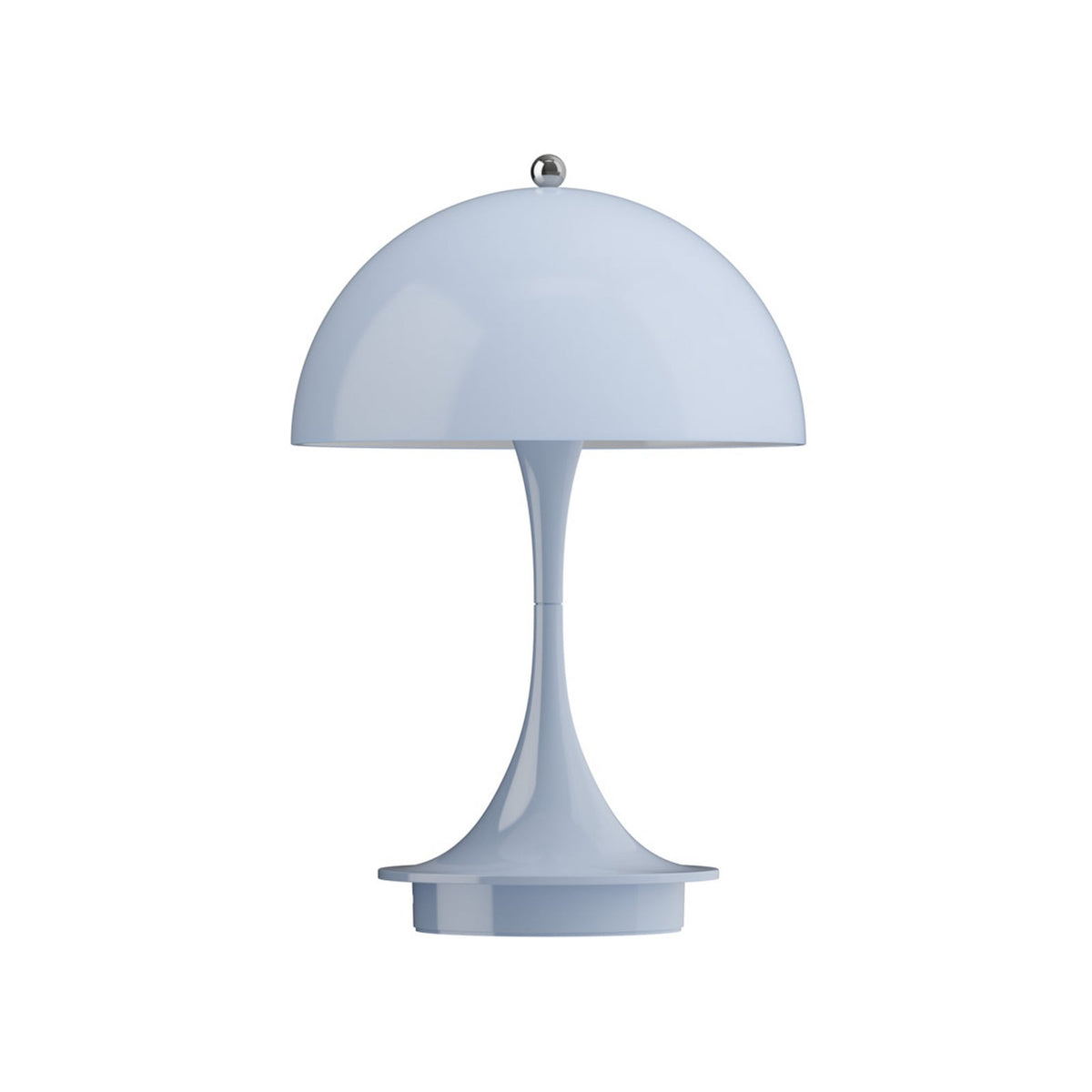 LED oppladbar bordlampe Panthella Portable 160 V3 lyseblå IP44 bakside
