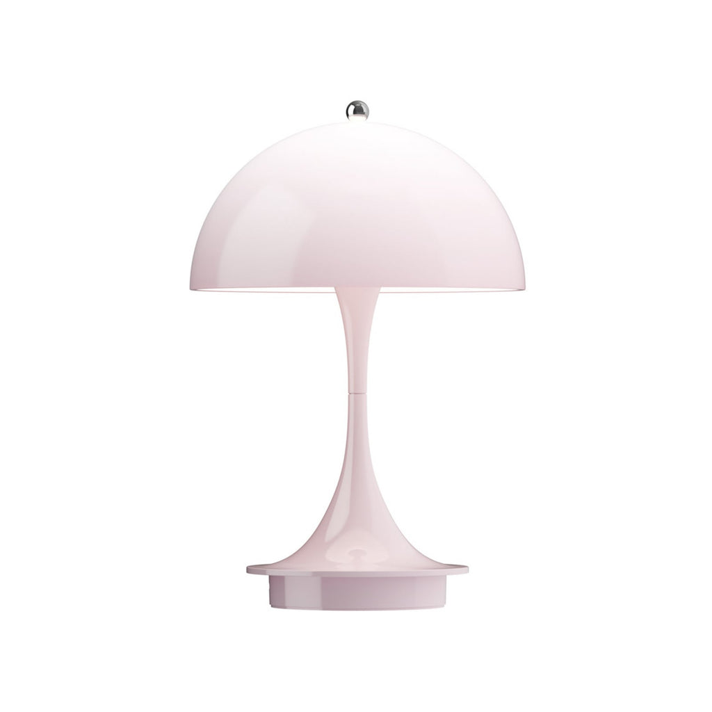 LED oppladbar bordlampe Panthella Portable 160 V3 rosa IP44 forfra