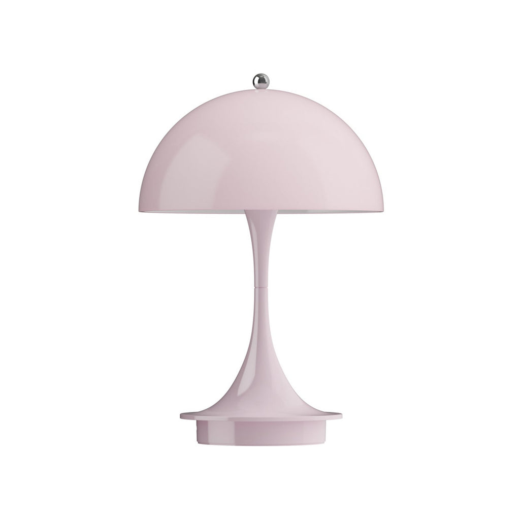 LED oppladbar bordlampe Panthella Portable 160 V3 rosa IP44 bakside