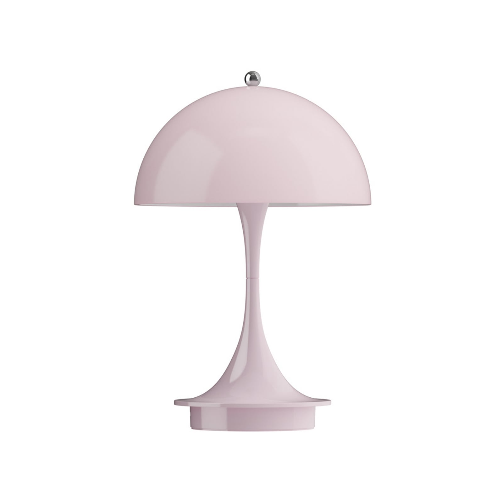 LED oppladbar bordlampe Panthella Portable 160 V3 rosa IP44 bakside