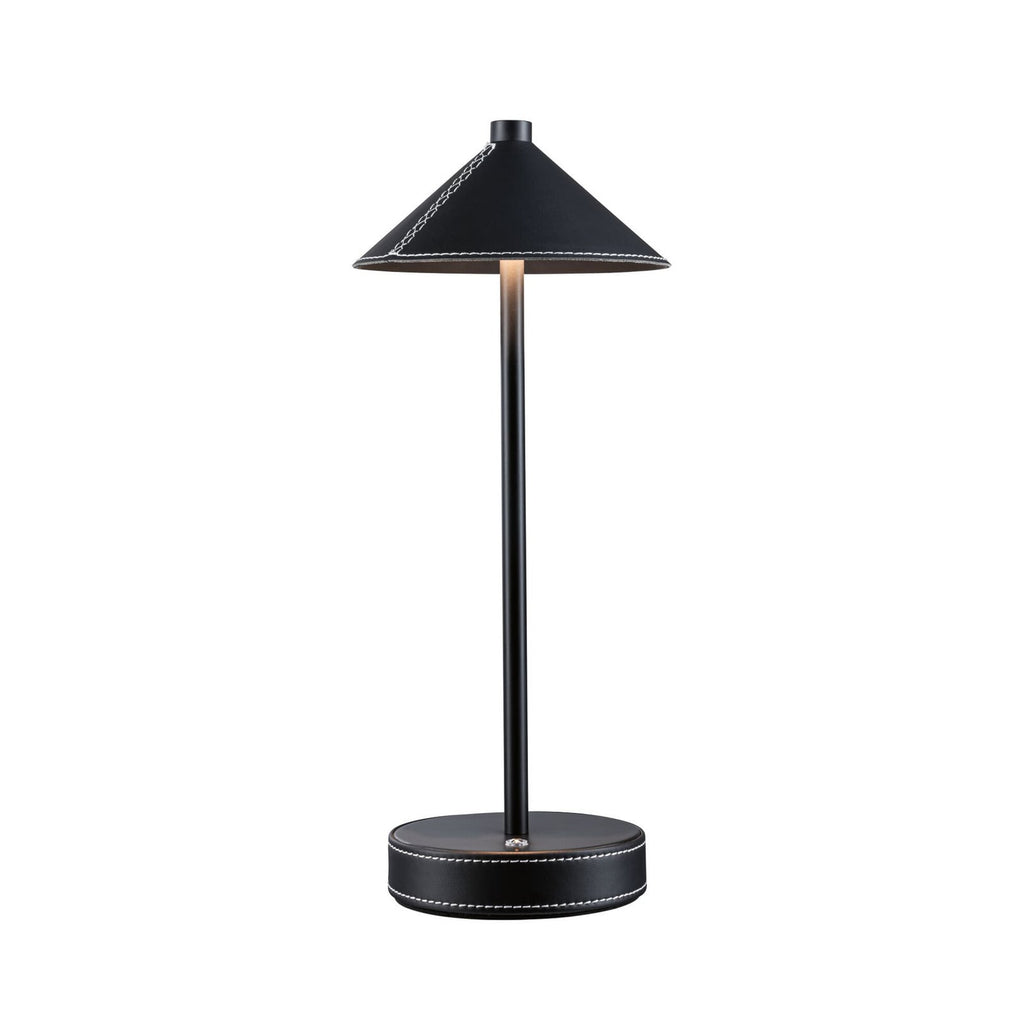 Detalj av LED oppladbar bordlampe Pellini svart CCT dimbar