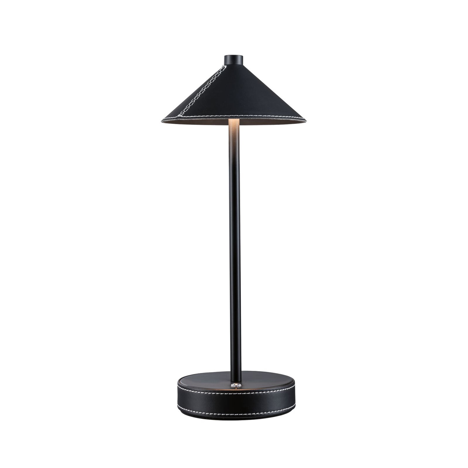 Detalj av LED oppladbar bordlampe Pellini svart CCT dimbar