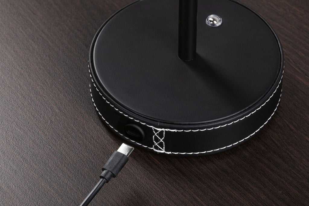 LED oppladbar bordlampe Pellini svart CCT dimbar med justerbar lysfarge