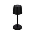 LED oppladbar bordlampe Piha dimbar svart IP44 forfra