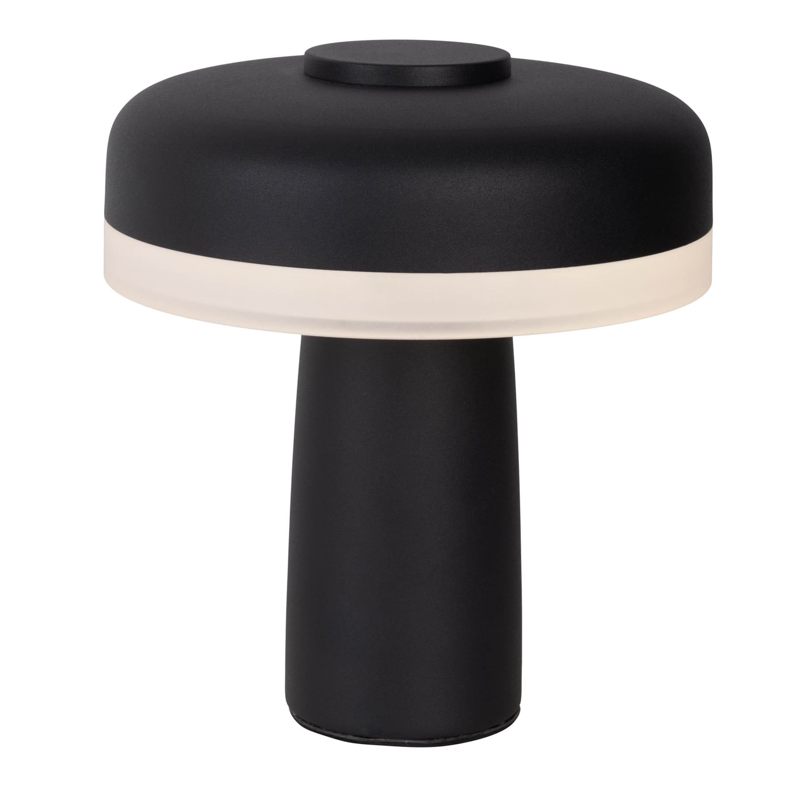 LED oppladbar bordlampe Pilu svart metall dimbar detalj