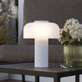 LED oppladbar bordlampe Ponente hvit forfra